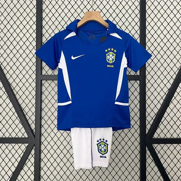 Camiseta Brasil Replica Segunda Ropa Niño Retro 2002 Saldazo magnífico