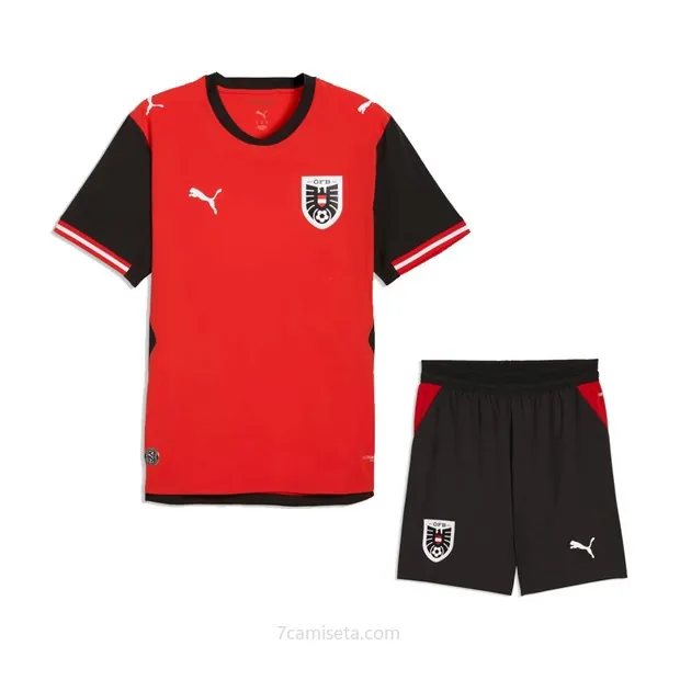 Camiseta Austria Replica Primera Ropa Niño 2026 Consigue calidad asegurada