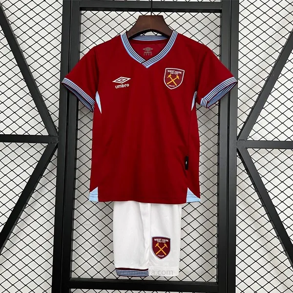 Camiseta West Ham Replica Primera Ropa Niño 2025/26 Agarra este descuento inmejorable
