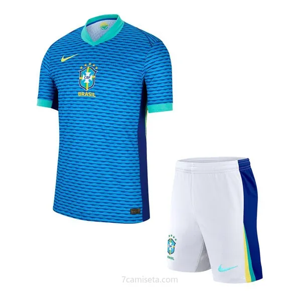 Camiseta Brasil Replica Segunda Ropa Niño 2024 Agarra este ahorro bestia