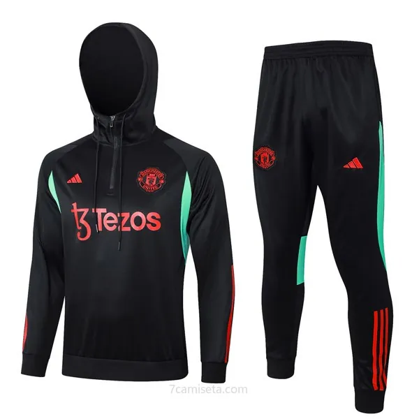 Sudadera Con Capucha Manchester United 2024 Negro Descuentazo espectacular