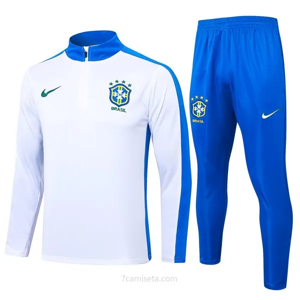 Sudadera De Training Brasil 2024/25 Blanco Azul 3 Sensacional preciaco, corre a por él por tiempo limitado