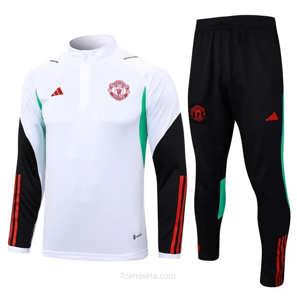 Sudadera De Training Manchester United 2024 Blanco Rojo Chollazo alucinante