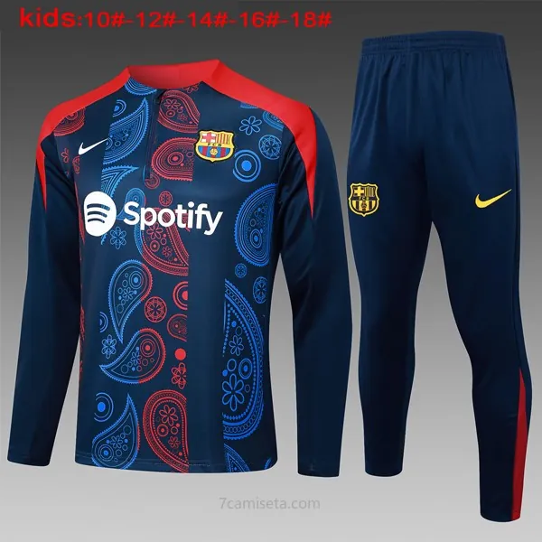 Ninos Sudadera De Training Barcelona 2024/25 Azul Rojo ¡¡Qué oferta, aprovéchala ya!