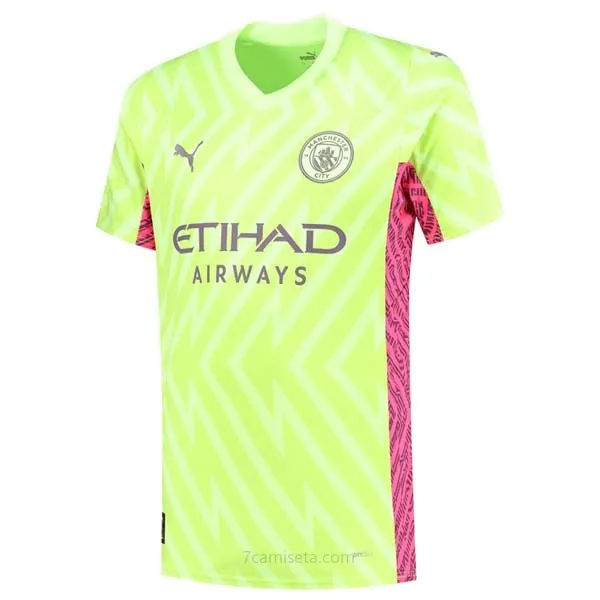 Camiseta Manchester City Replica Primera Ropa Portero 2023/24 Verde Ahorro soberbio solo hoy