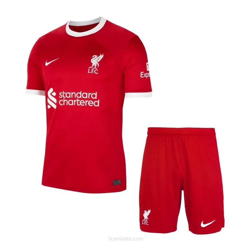 Camiseta Liverpool Replica Primera Ropa Niños 2023/24 Rebaja portentoso de risa