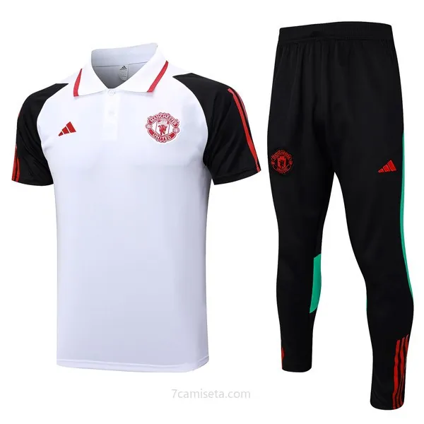 Polo Manchester United Conjunto Completo 2024 Blanco Aprovéchala ya sin intermediarios