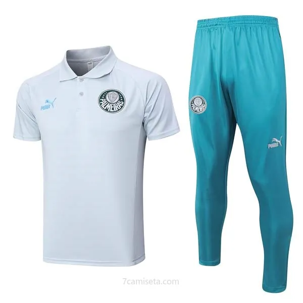 Polo Palmeiras Conjunto Completo 2023/24 Blanco Azul Benefíciate este gangaza maravilloso