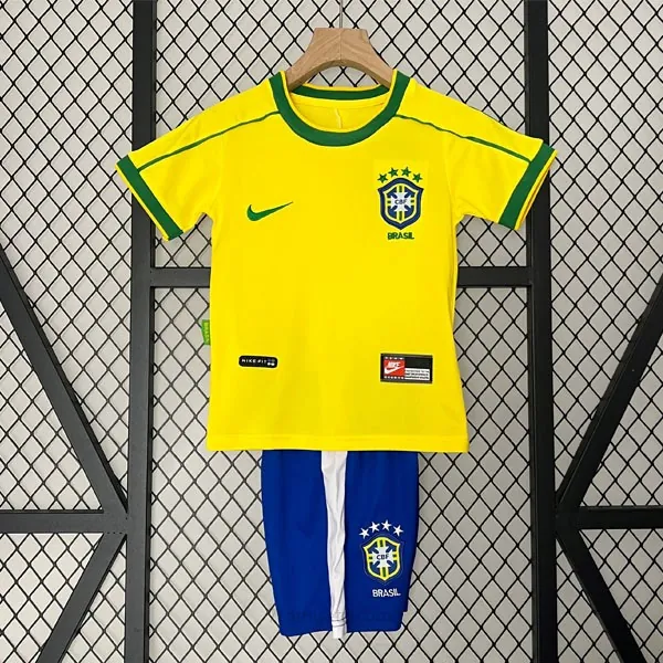 Camiseta Brasil Replica Primera Ropa Retro Niño 1998 Hazte con él sin intermediarios