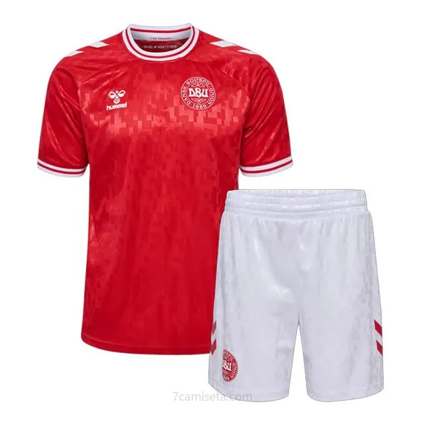 Camiseta Dinamarca Replica Primera Ropa Niño 2024 Oportunidad sensacional sin competencia