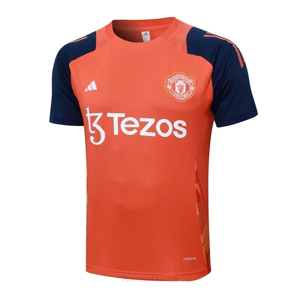 Camiseta Entrenamiento Manchester United 2024/25 Naranja Azul Preciaso genial de fábrica