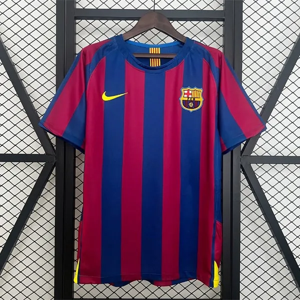 Camiseta Barcelona Replica Primera Ropa Retro 2005-2006 Chollo bestia antes de que se acabe
