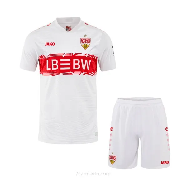 Camiseta VfB Stuttgart Replica Primera Ropa Niño 2025/26 ¡¡Menudo/a saldazo, paga menos!