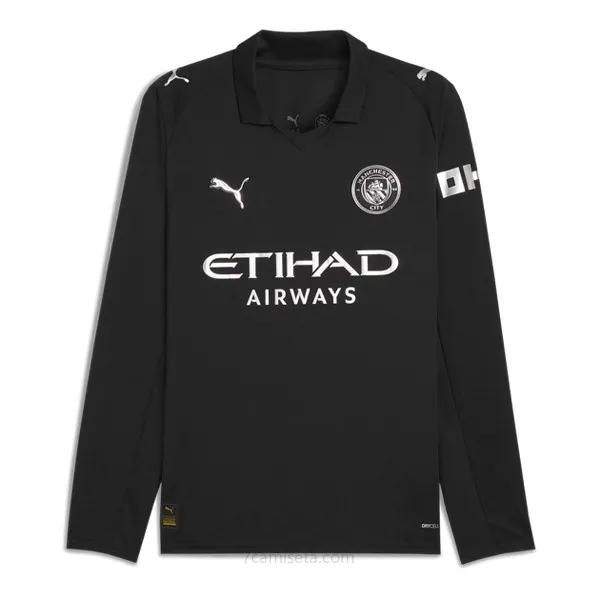 Camiseta Manchester City Replica Segunda Ropa ML 2025/26 Chollazo extraordinario