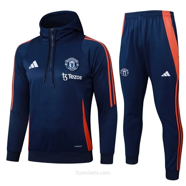 Chandal Con Capucha Manchester United 2025/26 Azul Dispara este rebaja humilde