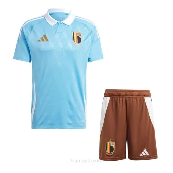 Camiseta Bélgica Replica Segunda Ropa Niño 2024 ¡¡Cómo excelente liquidación sin intermediarios!