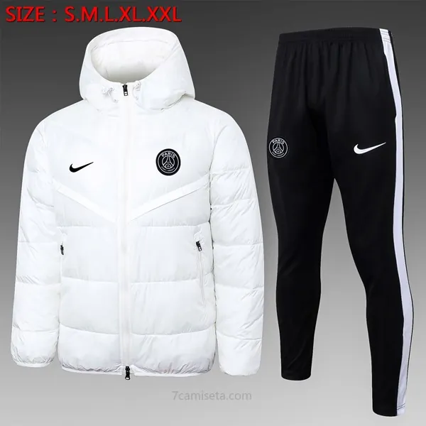 Abrigo Plumón PSG Conjunto Completo 2024/25 Blanco 2 Paga menos este rebaja divino