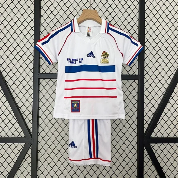 Camiseta Francia Replica Segunda Ropa Niño Retro 1998 Benefíciate solo hoy