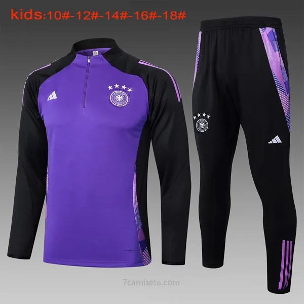 Niños Sudadera De Training Alemania 2024/25 Purpura Negro 3 Dispara este oportunidad irrisorio