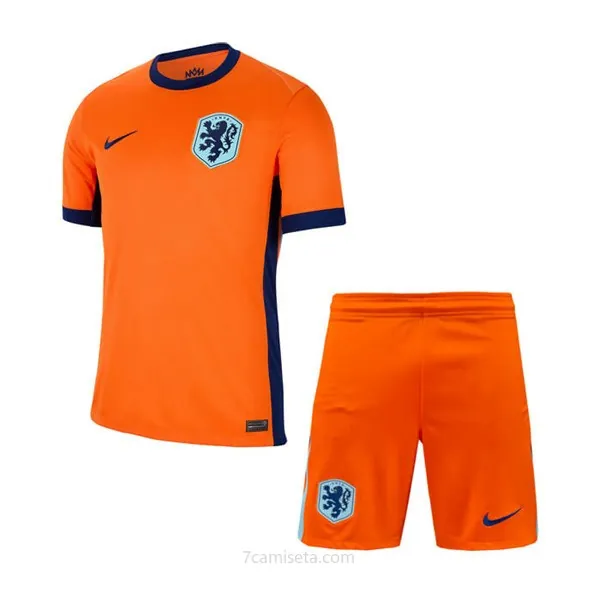 Camiseta Países Bajos Replica Primera Ropa Niño 2024 Date prisa de infarto