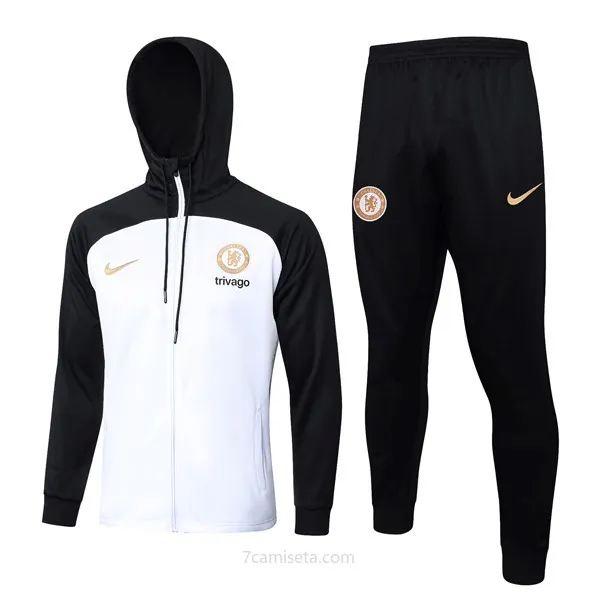 Chandal Con Capucha Chelsea 2024 Blanco 2 Descuentazo soberbio