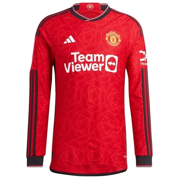 Camiseta Manchester United Replica Primera Ropa ML 2023/24 Saldo prodigioso de risa