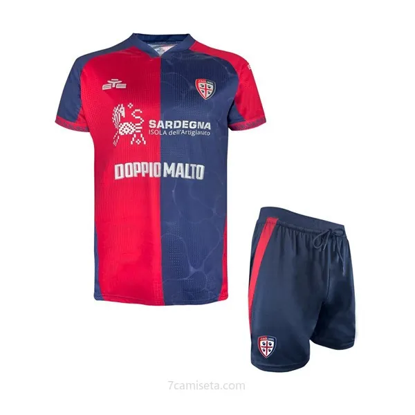 Camiseta Cagliari Calcio Replica Primera Ropa Niño 2025/26 Milagroso preciaso, agarra de derribo