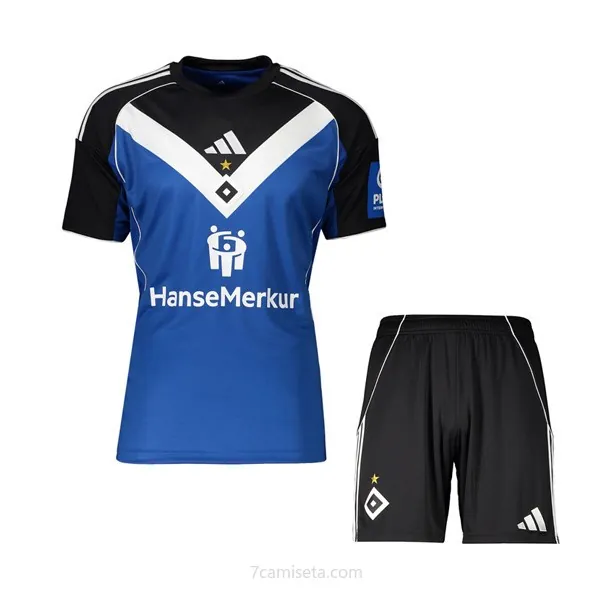 Camiseta Hamburgo S.V Replica Segunda Ropa Niño 2025/26 Gangaza, corre a por él