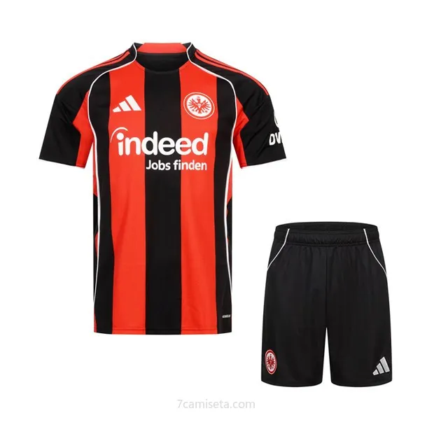 Camiseta Eintracht Frankfurt Replica Primera Ropa Niño 2025/26 Aprovéchalo este rebajón fantástico