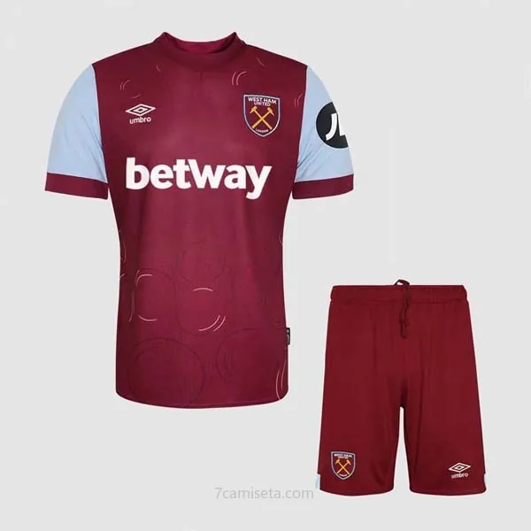Camiseta West Ham Replica Primera Ropa Niño 2023/24 No lo pienses de colección