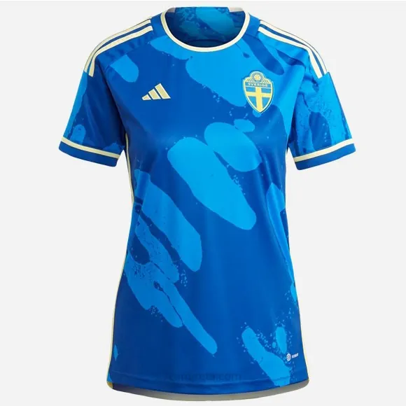 Camiseta Suecia Replica Segunda Ropa Mujer 2023 ¡¡Menudo/a espectacular ofertón sin intermediarios!