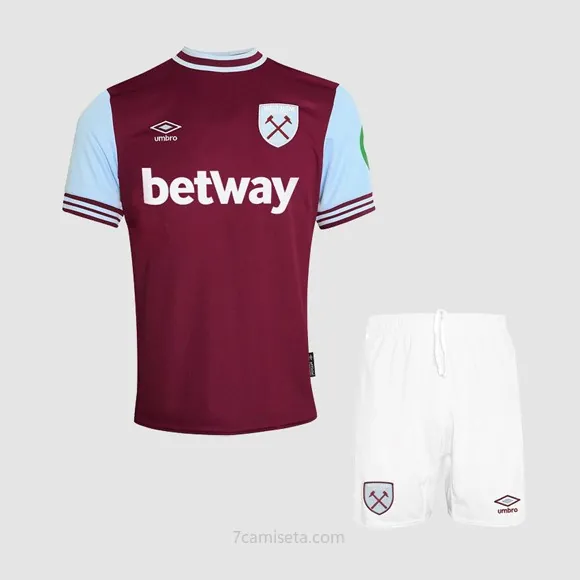 Camiseta West Ham Replica Primera Ropa Niño 2024/25 Adquiere de infarto