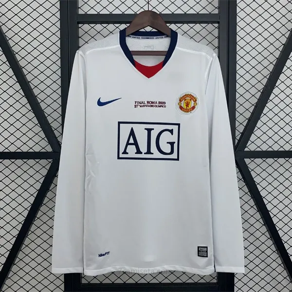 Camiseta M-U Replica Segunda Ropa Retro Champions League ML 2008-2009 Corre a por él este liquidación brutal