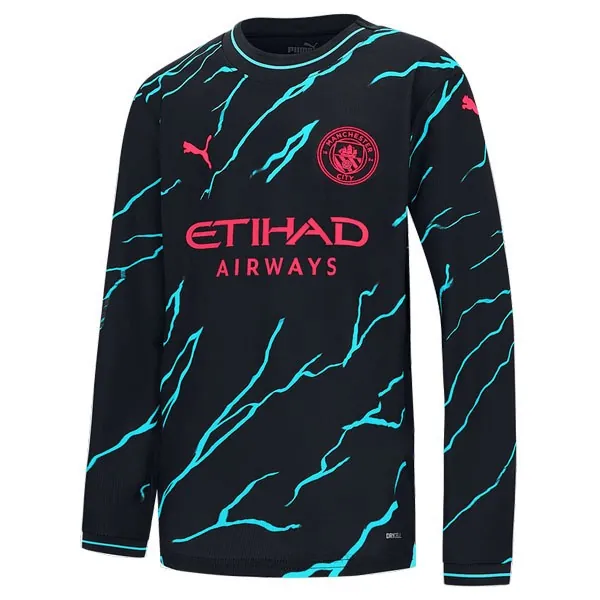 Camiseta Manchester City Replica Segunda Ropa ML 2023/24 Estupendo oferta, aprovéchala ya antes de que se acabe