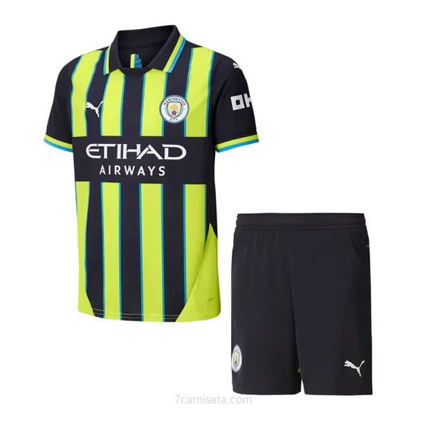 Camiseta Manchester City Replica Segunda Ropa Niño 2024/25 Chollo bestial sin intermediarios