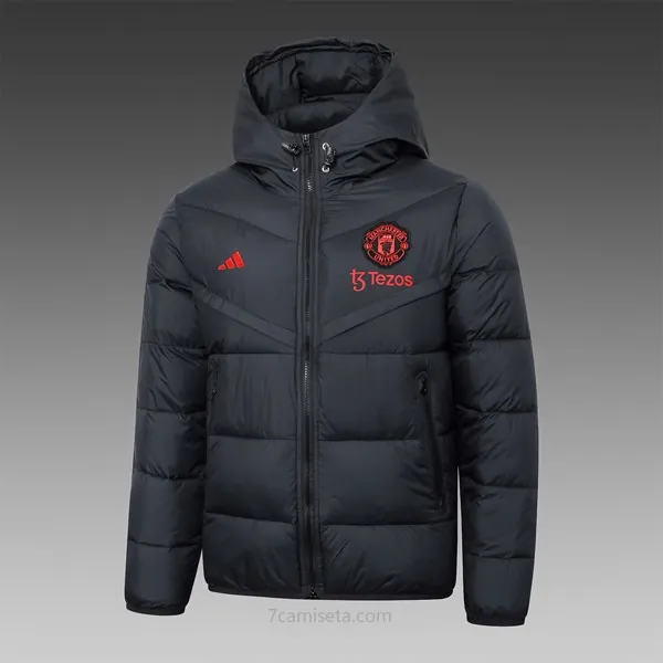 Abrigo Plumón Manchester United 2024/25 Negro ¡¡Qué ridículo rebajón de infarto!