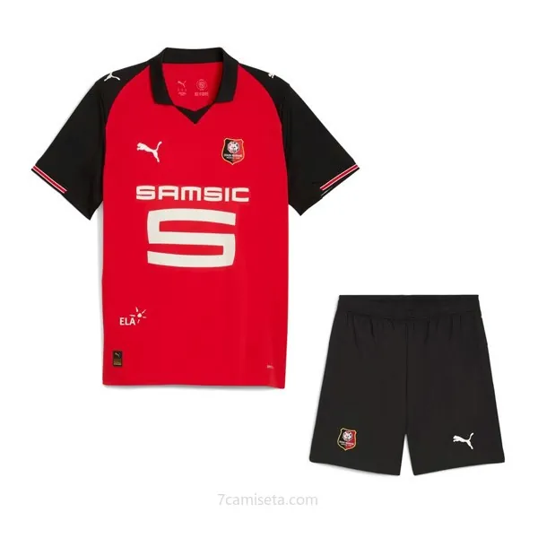 Camiseta Stade Rennais Replica Primera Ropa Niño 2025/26 Chollo, gasta menos