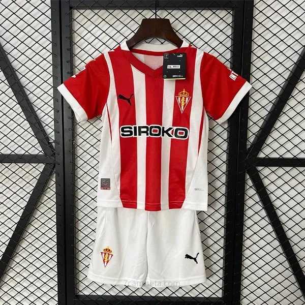 Camiseta Sporting Gijon Replica Primera Ropa Niño 2024/25 Saldazo ridículo