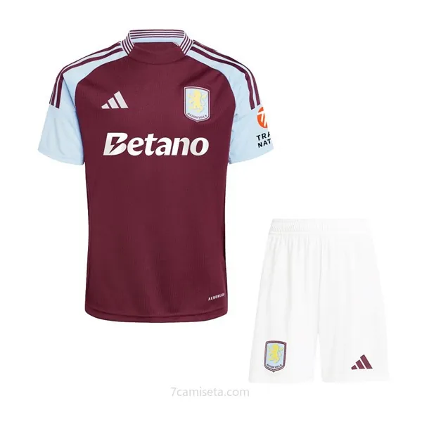 Camiseta Aston Villa Replica Primera Ropa Niño 2024/25 Oportunidad, agarra