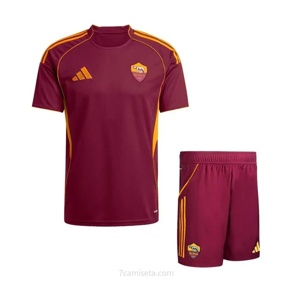 Camiseta AS Roma Replica Primera Ropa Niño 2025/26 Dispara este saldo prodigioso