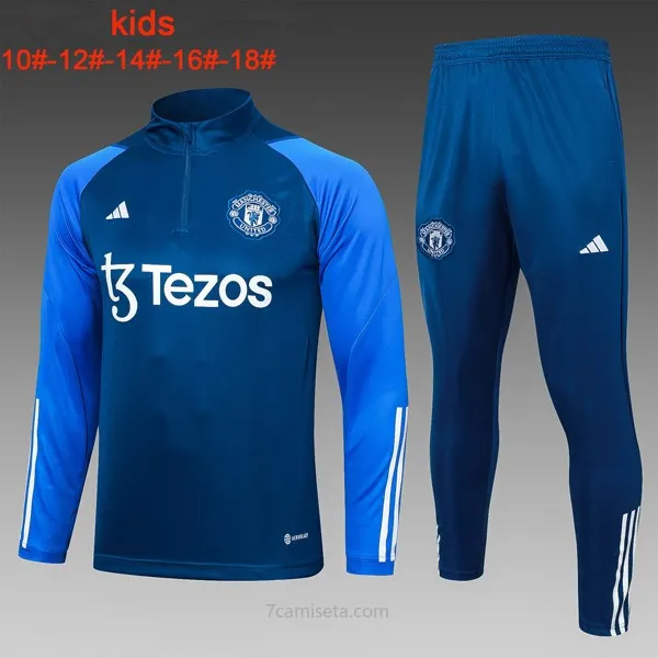 Ninos Sudadera De Training Manchester United 2024 Azul Oferta maravilloso por tiempo limitado