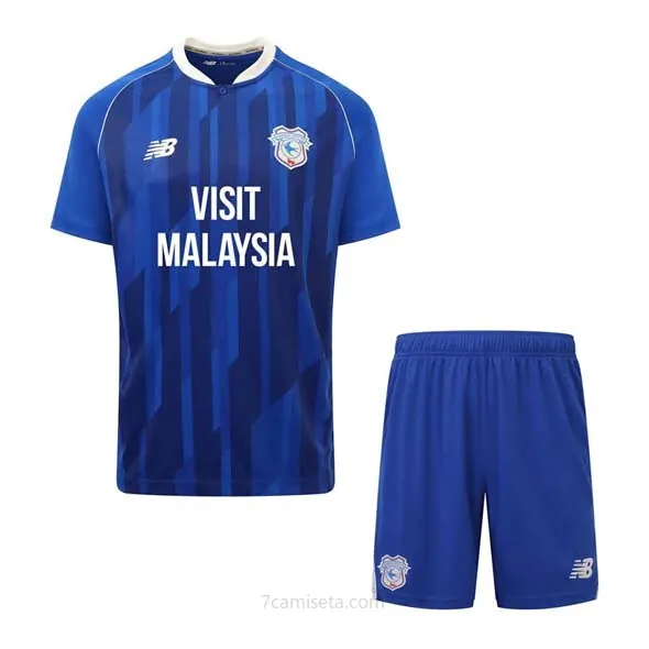 Camiseta Cardiff City Replica Primera Ropa Niño 2023/24 Preciaco razonable