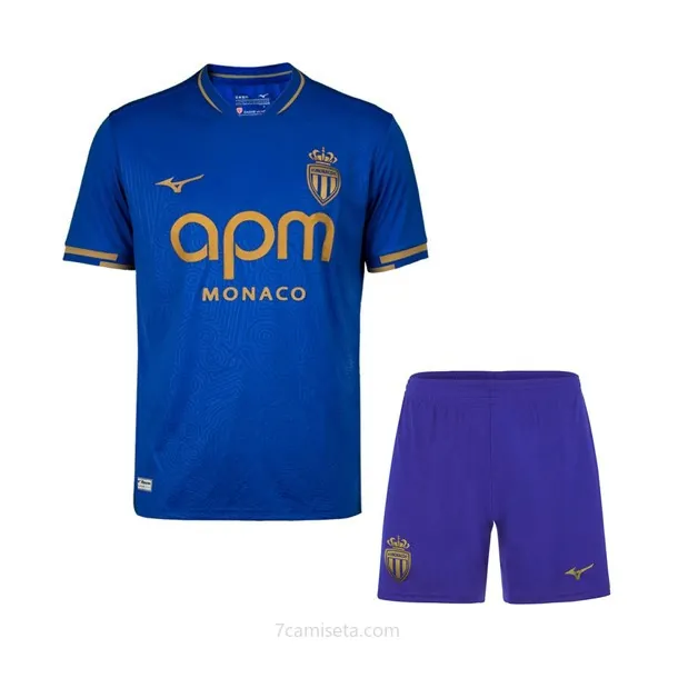 Camiseta AS Monaco Replica Segunda Ropa Niño 2025/26 Saldo espectacular de derribo