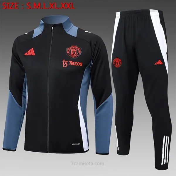 Chandal Manchester United 2024/25 Negro Gris 2 ¡¡Vaya ofertón, paga menos!