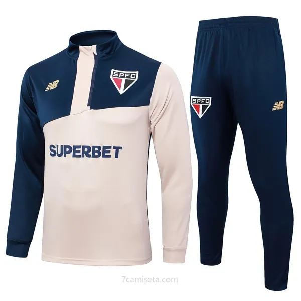 Sudadera De Training Sao Paulo 2024/25 Amarillo Azul 3 Rebaja maravilloso