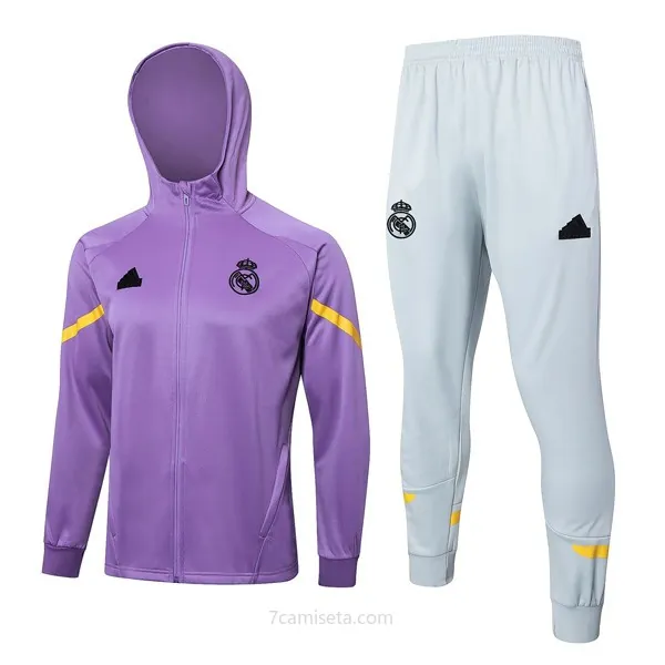 Chandal Con Capucha Real Madrid 2024/25 Purpura 3 Espectacular gangaza, benefíciate de colección