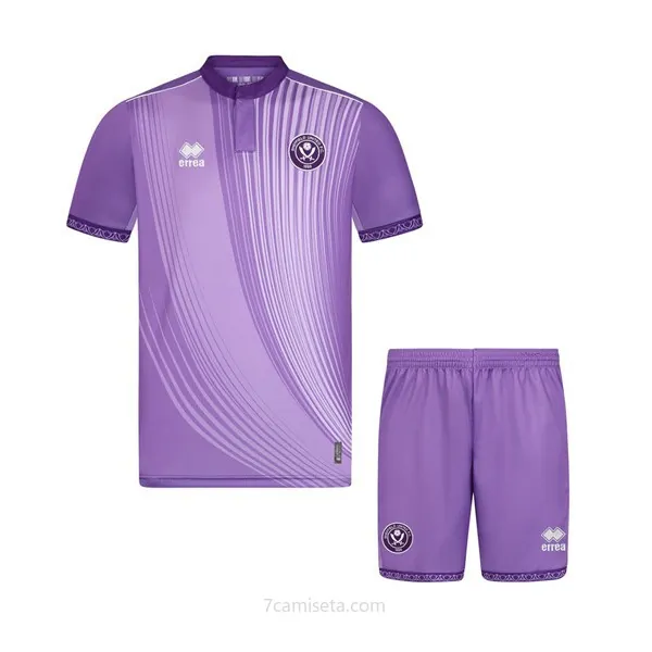 Camiseta Sheffield United Replica Tercera Ropa Niño 2025/26 ¡¡Qué brutal gangaza de derribo!