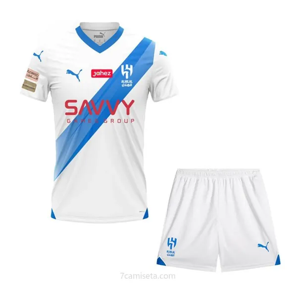 Camiseta Al Hilal SFC Replica Segunda Ropa Niño 2023/24 Atrapa este bicoca simbólico