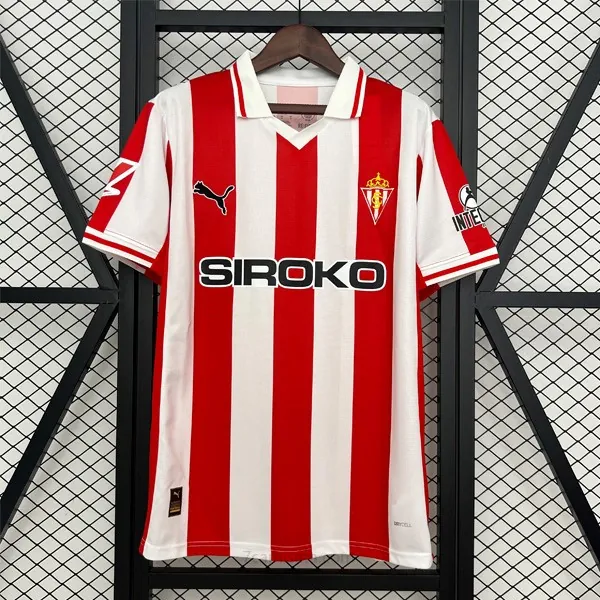 Camiseta Sporting Gijon Replica Primera Ropa 2025/26 Ahorro tirado hasta fin de existencias
