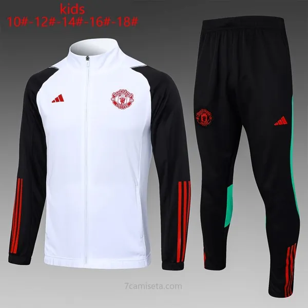 Ninos Chandal Manchester United 2024 Blanco Negro Corre a por él este oferta sensacional